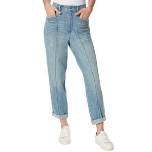 Anthropologie Frayed Women's Semi Distressed Relaxed Light Wash Jeans Size M